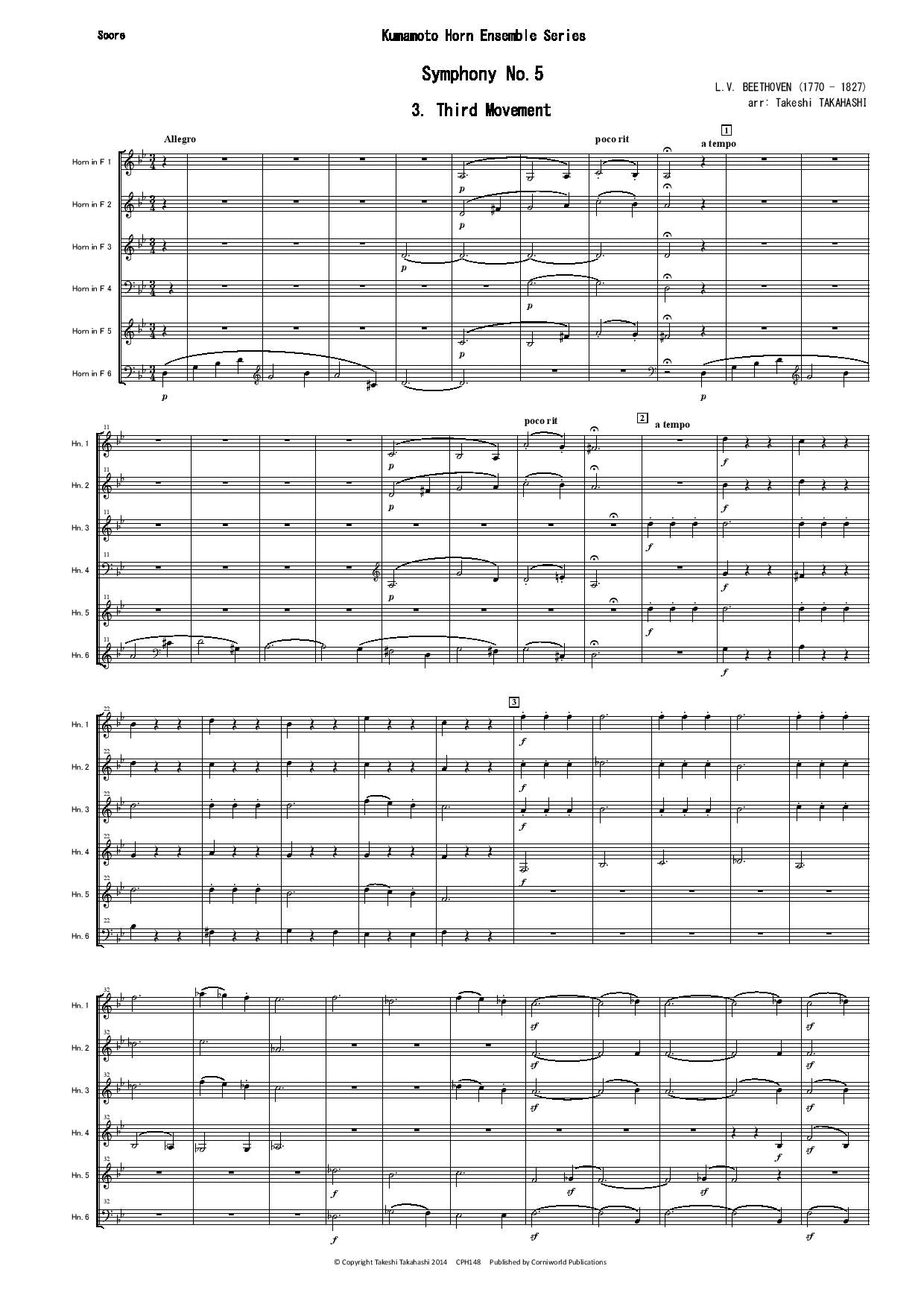 3rd Mvt from Symphony No.5 (Beethoven) CPH148