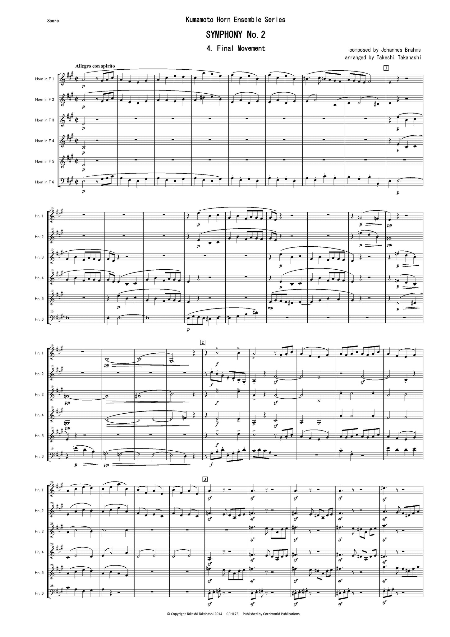 Final Mvt from Symphony No.2 (Brahms) CPH173