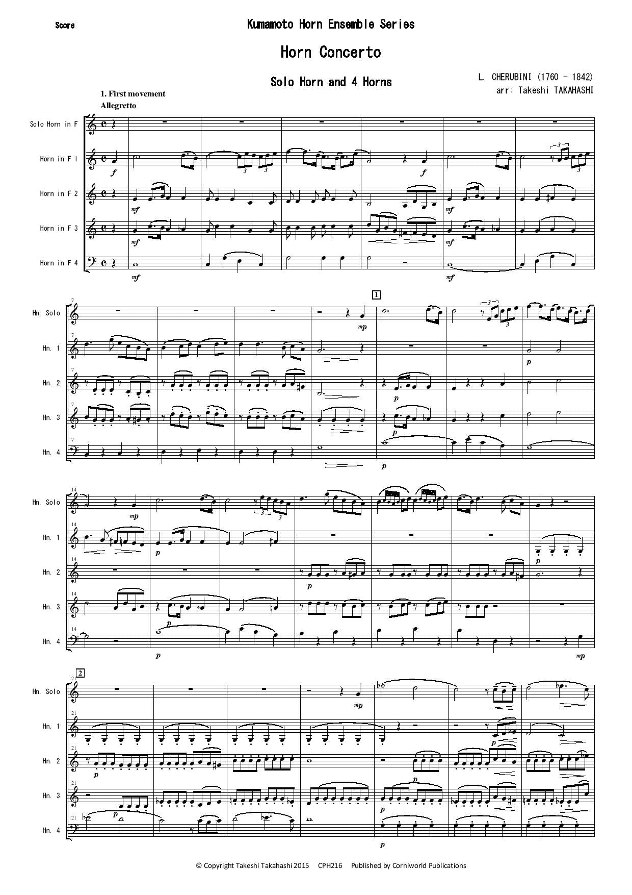 Horn Concerto - Cherubini CPH216