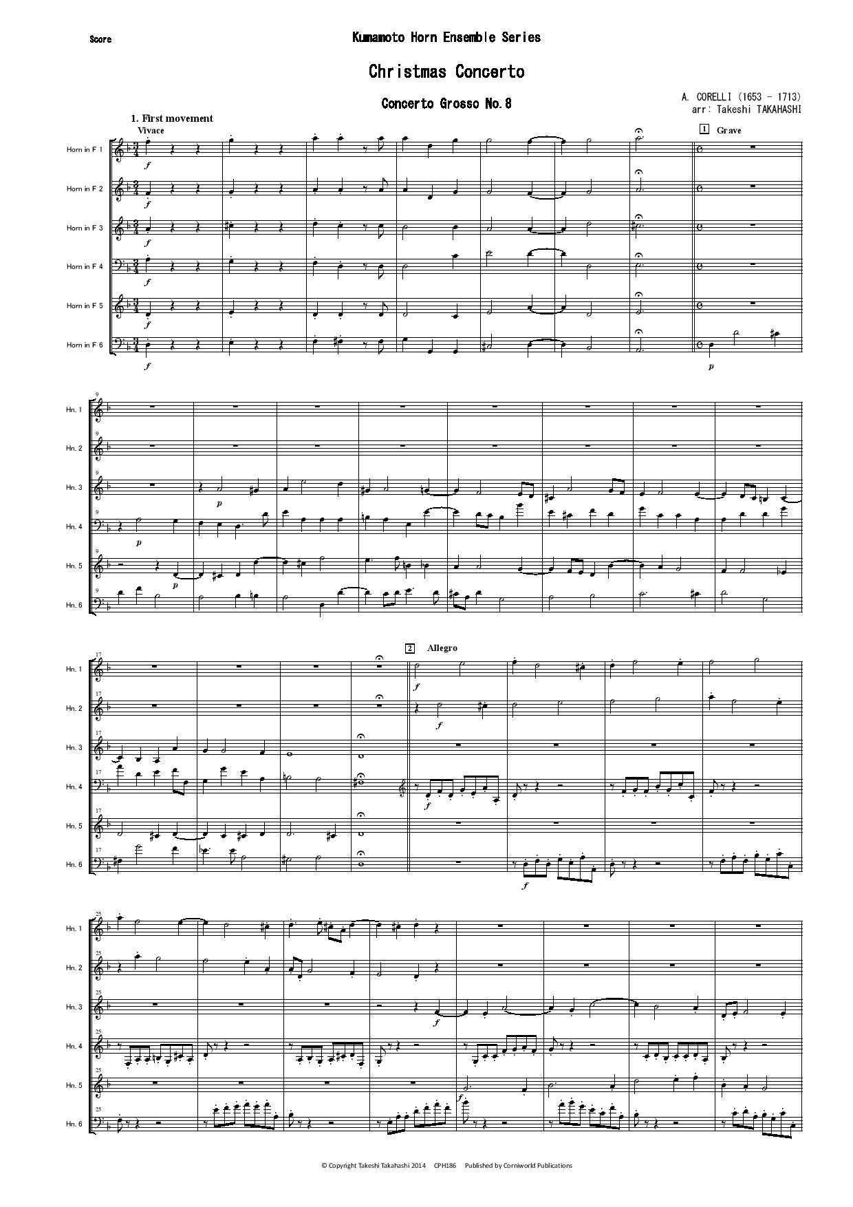 Christmas Concerto - Concerto Grosso No.8 CPH186
