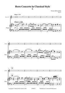 Horn Concerto in Classical Style Op.13 for Horn and Piano CPH252