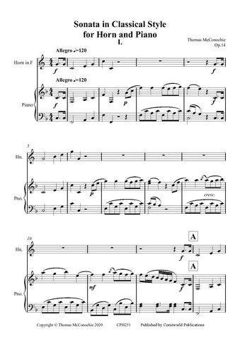 Sonata in Classical Style for Horn and Piano Op.14 CPH251