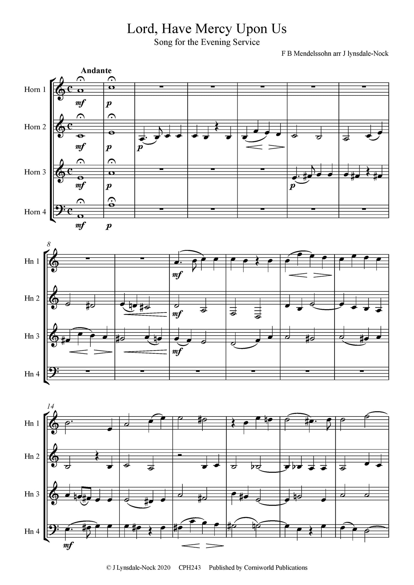 Lord, Have Mercy Upon Us Song for the Evening Service CPH243