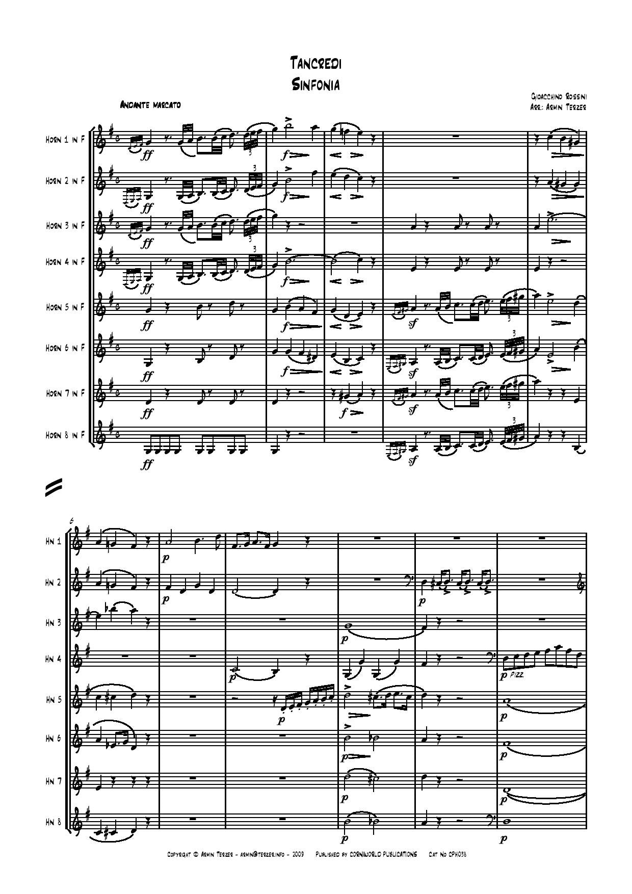 Tancredi Sinfonia CPH038