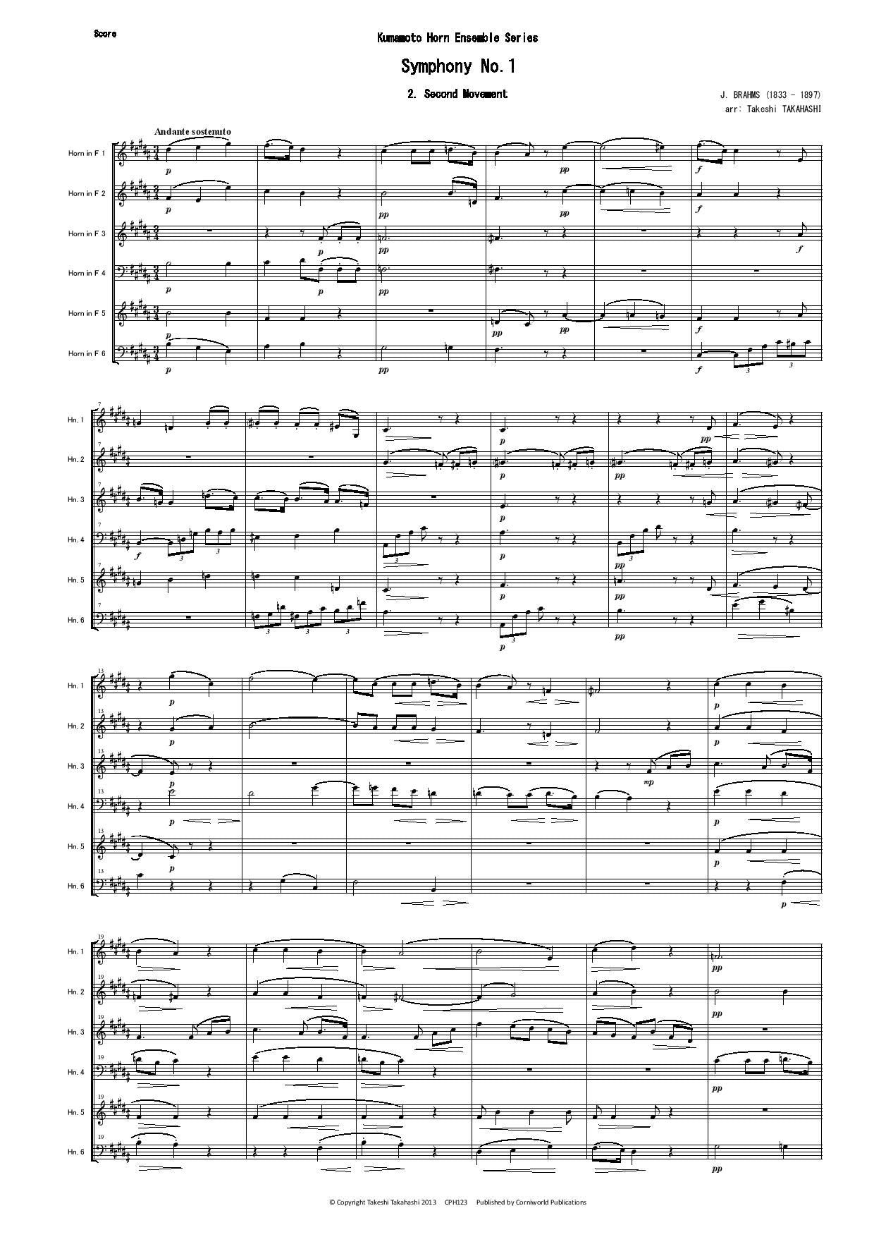 2nd Mvt from Symphony No.1 (Brahms) CPH123