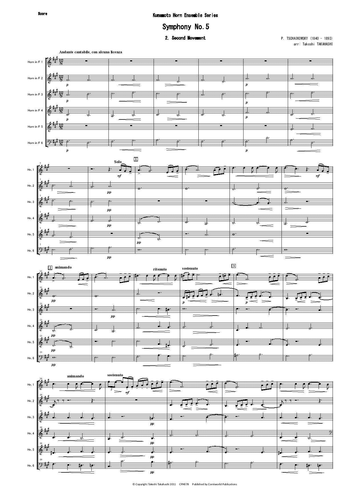 2nd Mvt from Symphony No.5 (Tchaikovsky) CPH078