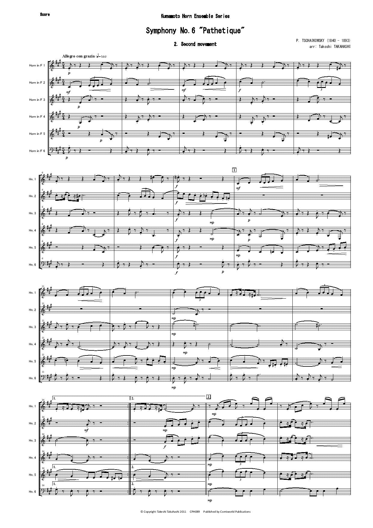 2nd Mvt from Symphony No.6 (Tchaikovsky) CPH089
