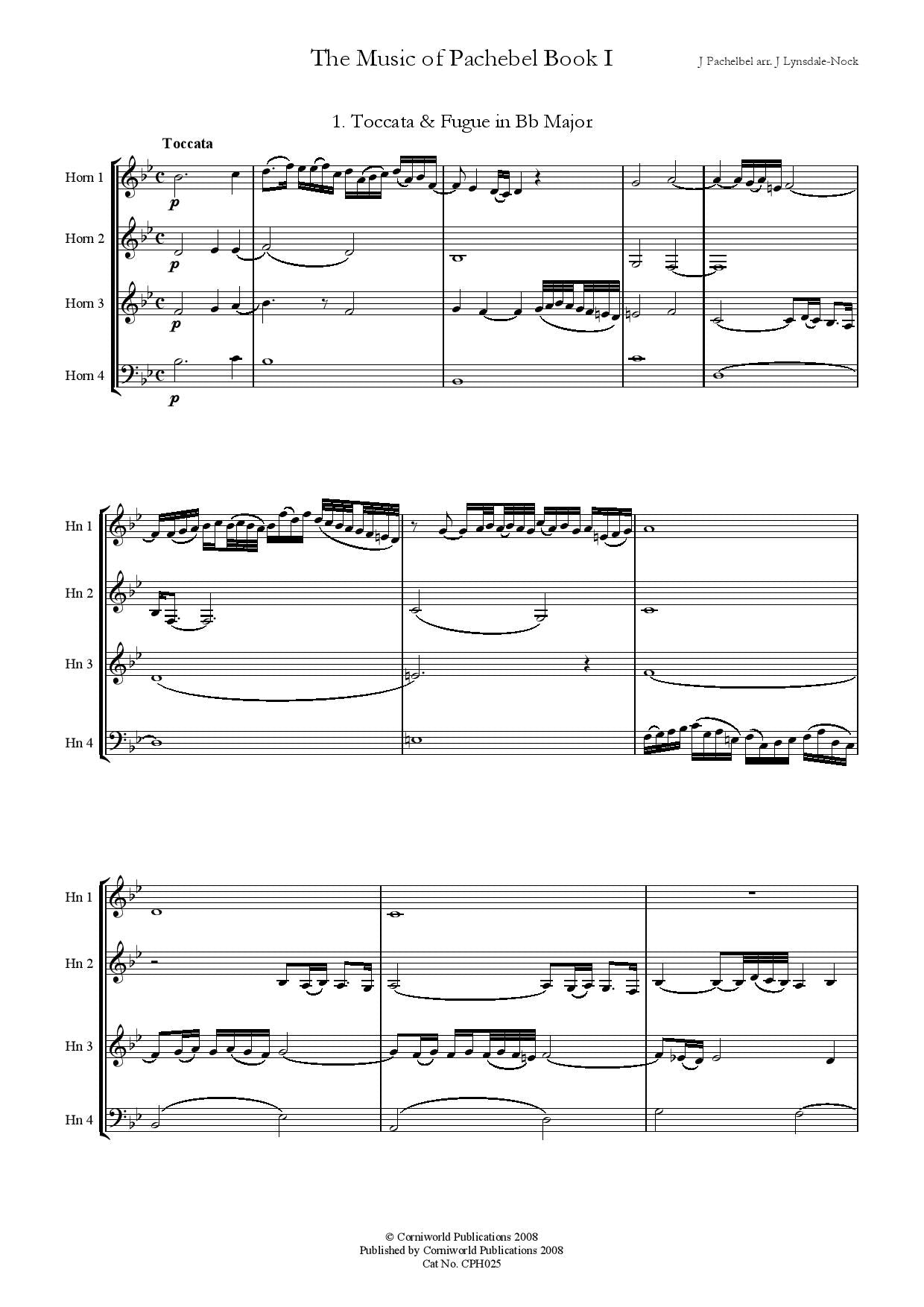 The Music of Pachelbel Book I CPH025