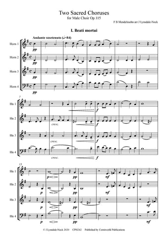 Two Sacred Choruses for Male Choir Op.115 CPH242
